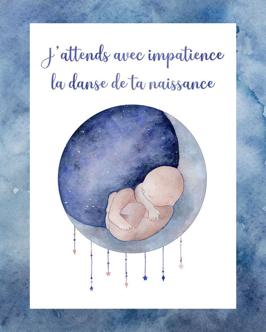 J'attends- Aquarelle de naissance
